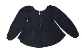 FREE PEOPLE Womens Blouse Elegant Stylish Long Sleeve Cosy Fit Black Size XS - £38.98 GBP