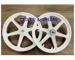 Pair of 20&quot; Bicycle Mag Wheels Set 6 SPOKE WHITE FOR GT DYNO HARO any BM... - $128.69