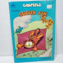 Vintage 1988 Garfield Sticker Fun Book Garfield On Kite Lick Stick Color NEW - £13.38 GBP