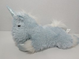  Atico plush blue unicorn lying down white mane tail silver sparkle horn... - £31.06 GBP