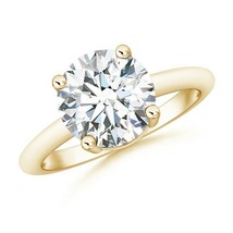 1.75 Ct Round Enhanced Diamond Solitaire Engagement Ring 14k Solid Yellow Gold - £1,428.04 GBP