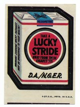 Topps Wacky Packages 1973 Lucky Stride Cigarettes 3rd series tan back  - $19.99
