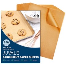 200 Pcs Unbleached Precut Parchment Paper Sheet Baking Liner Non Stick 12X16&quot;&quot; - £31.95 GBP