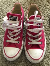 Converse Chuck Taylor Pink All Star Canvas Sneaker Shoes Girls 3.5 Womens 5.5 - £19.11 GBP
