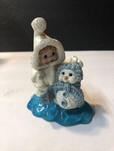 Vintage 1998 Dreamsicles Christmas Northern Lights Making A Snowman Figurine - £11.58 GBP