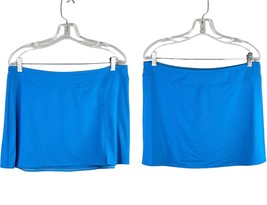 Lands End Swim Suit Bottom Skirt 12 Turquoise Front Slit - £19.61 GBP