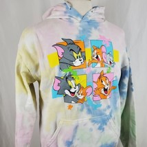 Tom and Jerry Pullover Hoodie Sweatshirt Tie Dye Adult Medium Hanna Barbera - £13.65 GBP