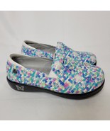 Alegria KEL-7520 Keli Blue Confetti Leather Slip On Shoes Womens EU 37 U... - $39.25 CAD