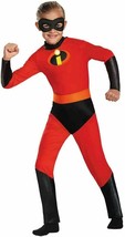 Incredibles Dash Costume Small  4 -6 Red Jumpsuit with Mask - £26.02 GBP