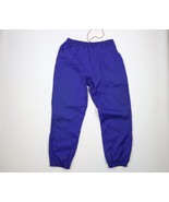 Vintage 90s Reebok Mens XL Spell Out Cuffed Nylon Joggers Pants Cobalt Blue - £33.67 GBP