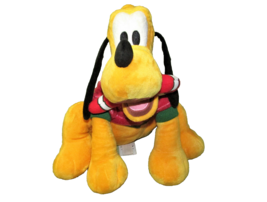 Disney Store Christmas Pluto Plush Stuffed Animal With Candy Cane &amp; Sweater 14&quot; - £7.55 GBP