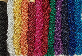 72 Choice Mardi Gras Beads Birthday Wedding Carnival Party Favor Necklaces 6 Doz - £11.12 GBP