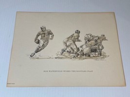 1960`s Robert Riger Print Bob Waterfield Works The Bootleg Play Rare L.A. Rams - £23.97 GBP