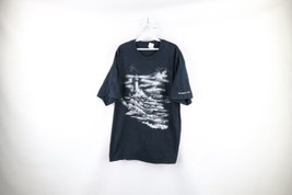 Vintage 90s Streetwear Mens XL Faded Lighthouse Ocean Storm Short Sleeve T-Shirt - £30.89 GBP