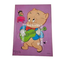 Connor Toy Porky Pig Troubador Warner Bros. 12 Pc. Wooden puzzle - $180.80 MXN
