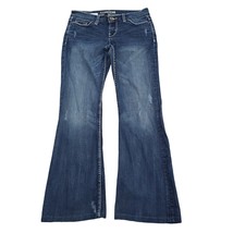 BKE Denim Pants Womens 27 Blue Mid Rise Flare Leg Stretch Jeans Bottoms - $28.59