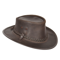 DR398 Original Australian Leather Cowboy Hat Brown - £44.59 GBP