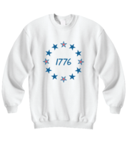 Independence Day Sweatshirt 1776, Patriot, 4th July,Independence Day White-SS  - £20.73 GBP