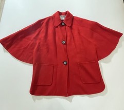 Carlisle red boiled 80% wool- 20%Angora jacket size 8 - £22.19 GBP