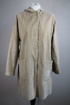 Maria Luisa B. Biella Collezion 40 Tan Wide Wale Corduroy Hood Jacket Co... - £26.83 GBP
