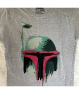 Star Wars Boba Fett Heather Gray Graphic T-Shirt Cotton, Size LG, Pre-Owned - $8.99