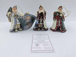 Thomas Kinkade Old World Santas Collection Ashton Drake Heirloom Ornament Lot - £22.05 GBP