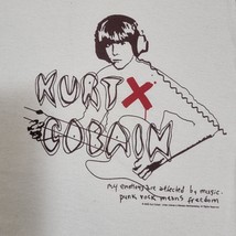 Kurt Cobain Nirvana 2005 My Emotions are Affected by Music Shirt NWOT Me... - £41.49 GBP