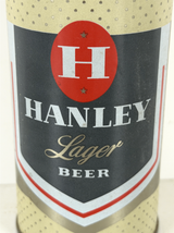 Hanley Lager Beer Can Vintage Original Steel 12oz Polka Dot Narrow Seam - $4.84
