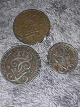 3-SWEDEN 2 ORE 1945-5 Ore 1936,1950 - £1.56 GBP