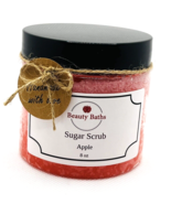 Apple Sugar Scrub Exfoliating Body Scrub gift for her handmade bath scrub - $13.01 CAD