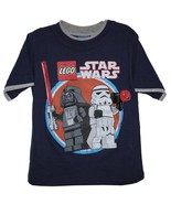 STAR WARS DARTH VADER STORMTROOPER LEGO  BOY&#39;S NAVY COTTON T-SHIRT NEW - $11.75