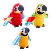 Talking Macaw Parrot Repeat What You Say Stuffed Animal Plush Toy Electr... - £14.93 GBP