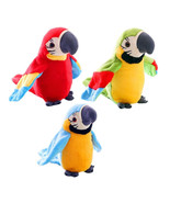 Talking Macaw Parrot Repeat What You Say Stuffed Animal Plush Toy Electr... - £15.00 GBP
