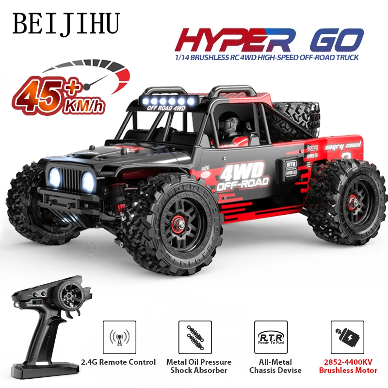 MJX Hyper Go 14210 14209 Brushless RC Car 3S Professional Remote Control - £161.88 GBP+