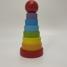 Gonoelec Stacking toys Rainbow Stacker Wooden Ring Educational Toy For Kids Gift - £11.98 GBP