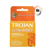 6x Packs Trojan Ultra Ribbed Lubricated Latex Condoms | 3 Condoms Per Pack - $29.74 CAD