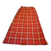 VTG Pendleton Pleated Tartan Plaid 100% Wool Skirt Vintage USA Maxi Long 15-16 - £51.49 GBP