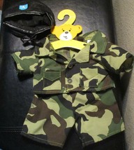 Build A Bar Workshop Camo Outfit With Black Beret On Hanger - £8.56 GBP