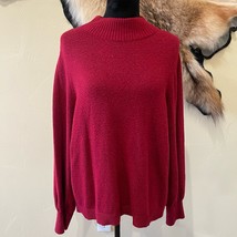 Chico’s Red Mock Neck Sweater - £18.14 GBP