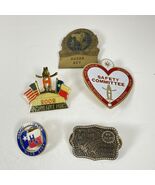 Houston Livestock Show Rodeo Lot Of Pin Badges Champion Breed Safety Hos... - $25.92