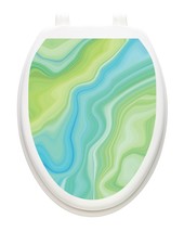 Toilet Tattoos® Peaceful Agate  Lid Cover  Decor  Reusable Vinyl 1155 - £19.03 GBP