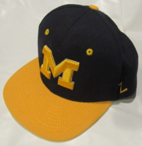 NWT NCAA Zephyr Baseball Hat - Michigan Wolverines One Size Fits Most Navy /Gold - £24.35 GBP