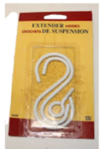 Extender S Hook 1.75&#39;&#39; W x 3.5&#39;&#39; H Steel Ceiling Mount 2-Pack, Panacea 8... - $9.89