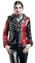LADIES HARLEY QUINN STUDDED PU LEATHER JACKET - ALL SIZES AVAILABLE - $129.99