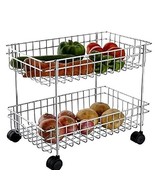 Stainless Steel Modern Kitchen Storage Rack Folding Perforated Design Tr... - $78.14 CAD