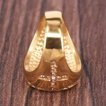 Hip hop men s iced out bling cz ring male gold color stainless steel jesus cross thumb200