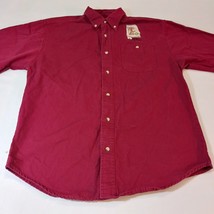Tri Mountain Decatur Works Men's Red Cotton Button-Down Collar Shirt Size Medium image 7