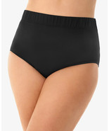 Miraclesuit Sz 22W Basic Brief Swim Bottom Pant Swimsuit Black Tummy Con... - $68.30