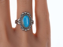 sz6.75 c1940&#39;s Bell Trading Post Native American sterling and turquoise ring - £59.36 GBP