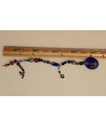 VTG Hand Wired Copper Glass Metal Beaded Stones Charm Bracelet Womens 9.... - $1,173.69 MXN